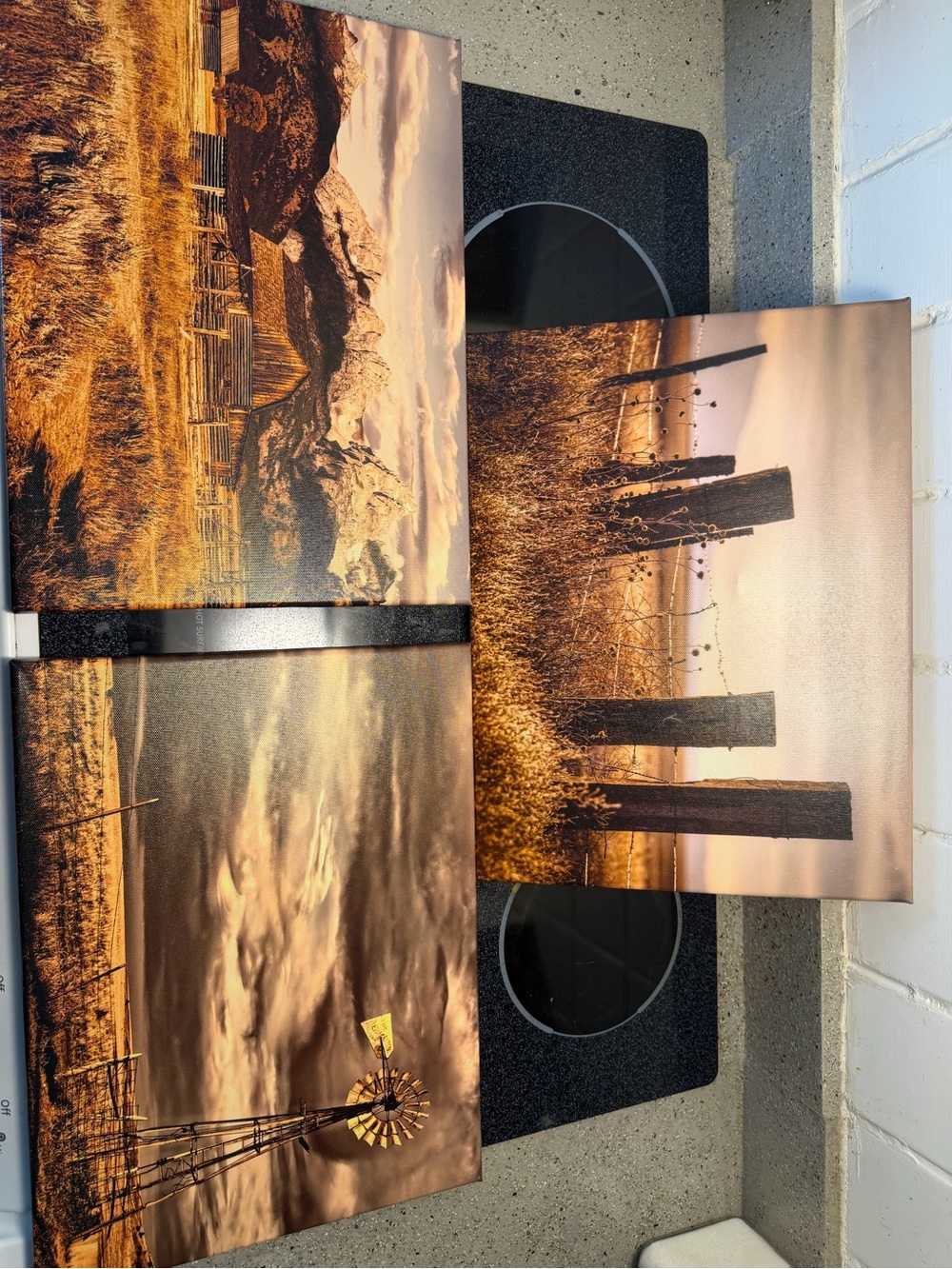 Scenic Golden Fields Wall Art Set - Brand